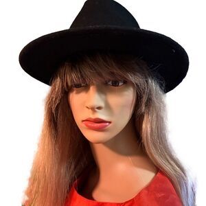 Brixton Messer fedora black xs 6.75 NWT